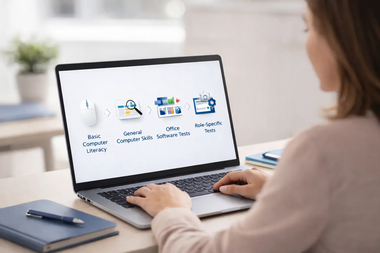 Hiring Manager Reviewing Skill Assessments Hiring Manager Reviewing Skill Assessments