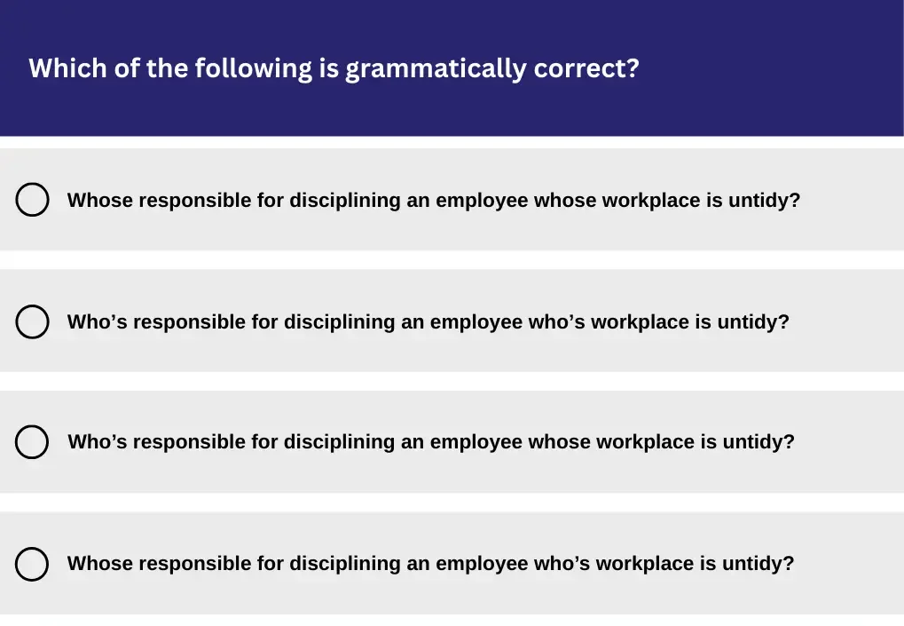 Sample test question for Basic Skills Test