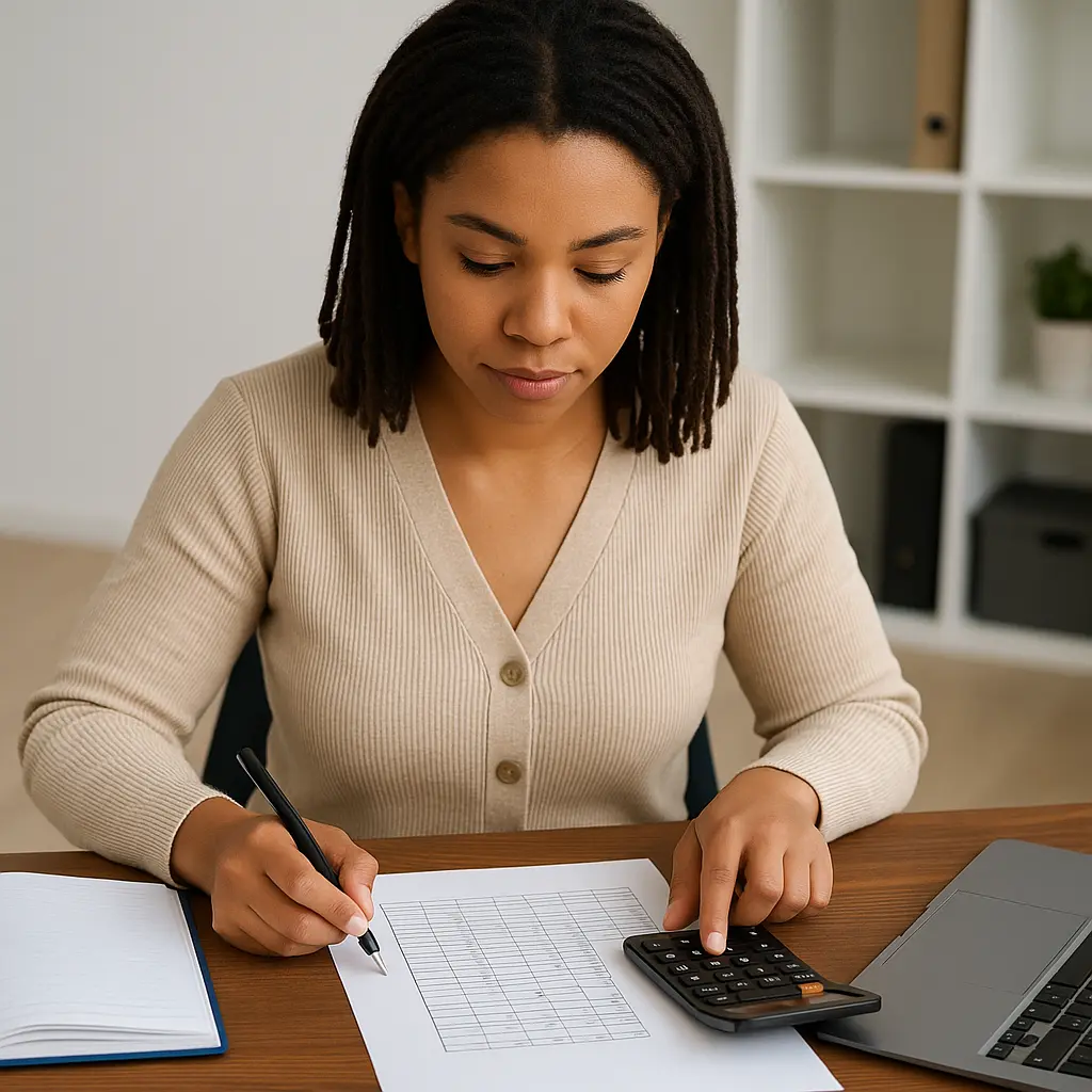 Bookkeeper Doing Financial Statements Bookkeeper Doing Financial Statements