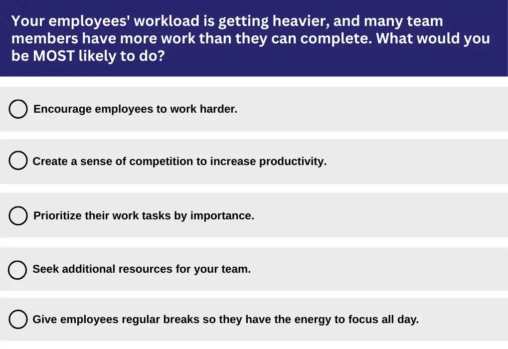 question for Management Test