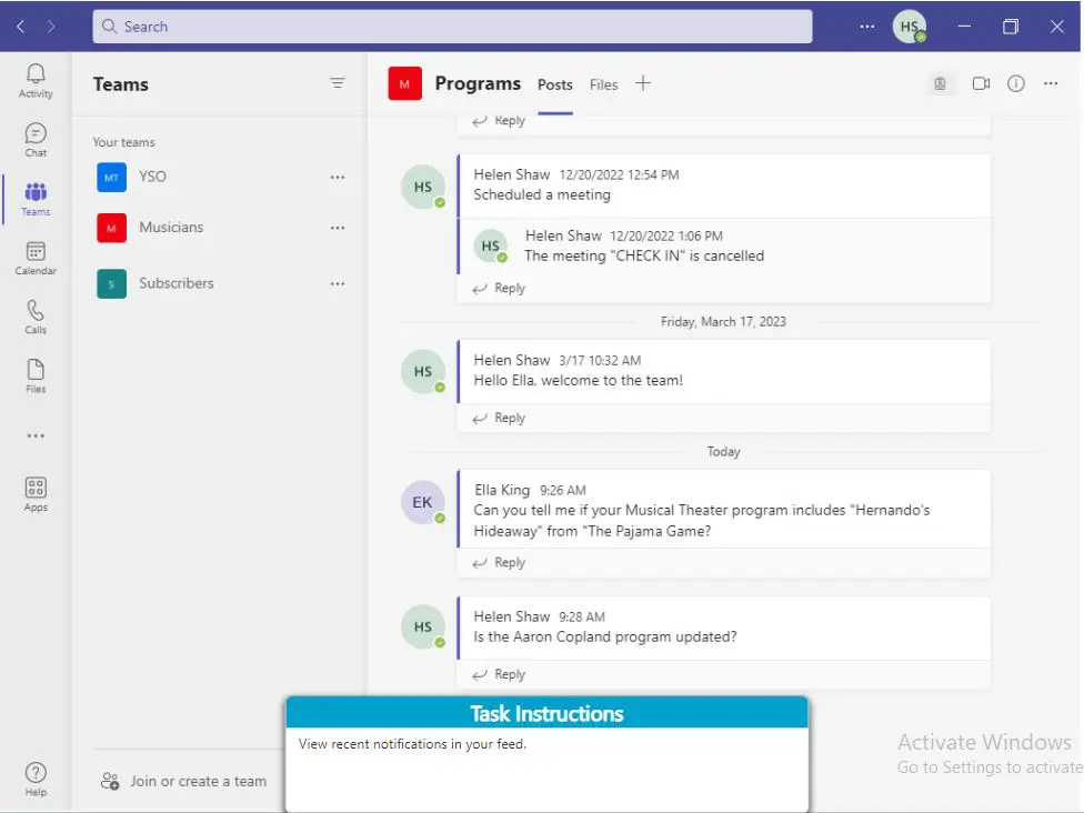 Microsoft Teams Test For Applicants