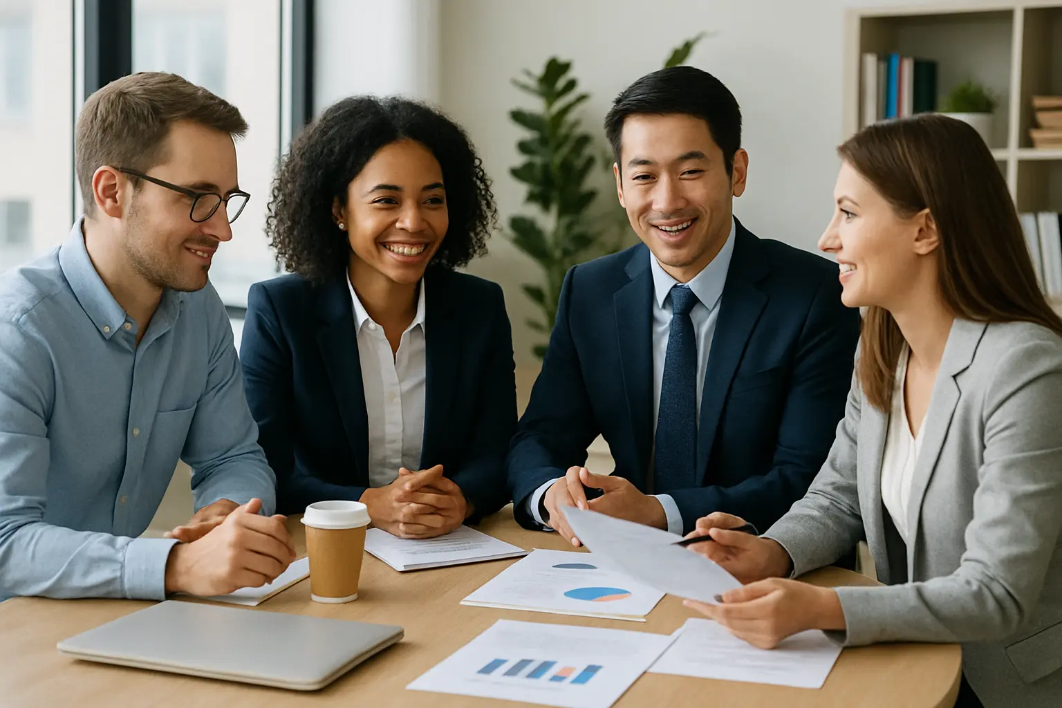 Office Teammates With Positive Attitude Office Teammates With Positive Attitude